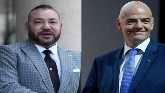 رئيس الفيفا يشيد بالاستقبال الذي حظي به من قبل صاحب الجلالة