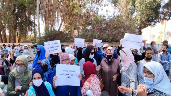 عشرات النساء في تارودانت يحتجن ضد “أزمة العطش”.. والسلطات تزود الساكنة بالماء لأربع ساعات فقط.
