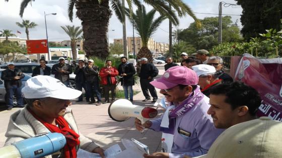 النقابات التعليمية الثلاث تلتئم أمام المديرية الإقليمية بتارودانت